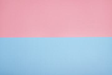 Blue and pink paper background. copy space.