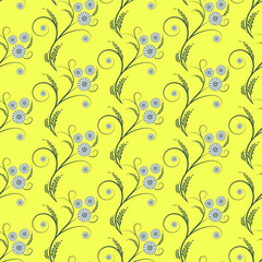 Seamless floral pattern with flowers