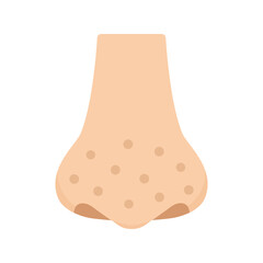 鼻の汚れイラスト　そばかす　いちご鼻　クレーター　ニキビ跡