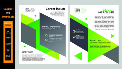 Stylish And Modern Green Corporate Business Flyer Design