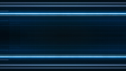 Obraz premium Futuristic light tunnel. Long Spaceship corridor interior view. Future sci-fi background concept. 3D rendering.