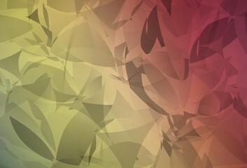 Light Green, Red vector template with chaotic poly shapes.
