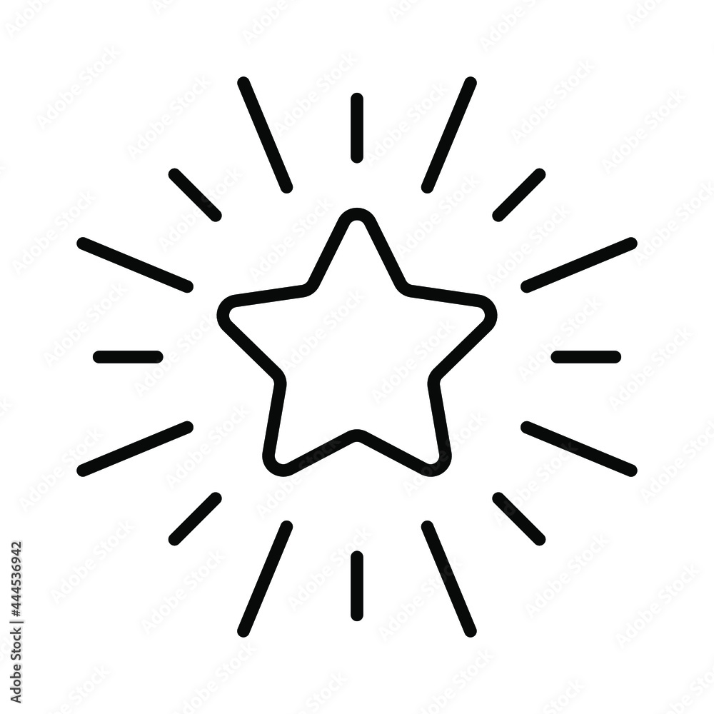 Canvas Prints star icon. linear star with rays. vector illustration. black vector icon.