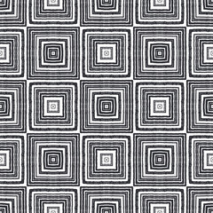 Mosaic seamless pattern. Black symmetrical