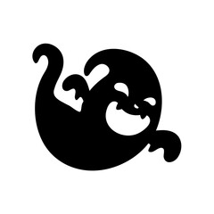 A cartoon white evil ghost that has fun haunting people on Halloween.