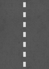 Fototapeta premium 白い破線のある車道のイラスト