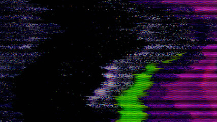 Glitch noise static television VFX pack. Visual video effects stripes background, tv screen no signal glitch effect