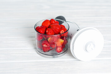 Fresh smoothie prepared in blender