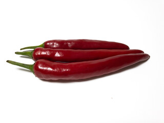red hot chili peppers on white background
