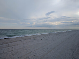beautiful sea beach in evening