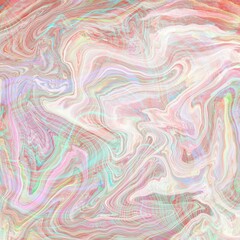 Zeitgenössische Zusammenfassung des flüssigen Wirbels. Geometric spiral, swirl, twirl in holographisch rot, grün und gelb. Perfekt für Hintergrund von Webseiten und design Elemente . Trendy Farben.