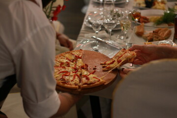 Hot Pizza with Stretch Cheese 