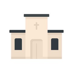 Catholic church icon flat isolated vector