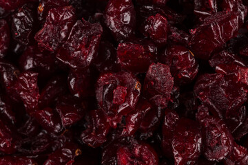 Dried cranberries  on white
