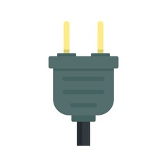 Plug icon flat isolated vector