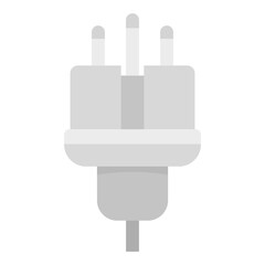 Obraz premium Electric wire plug icon flat isolated vector