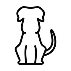 Dog line icon. Logo for pet shop, veterinary clinic. Outline sign for mobile concept and web design, store