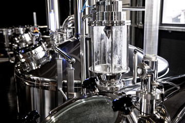 Craft beer brewing equipment in privat brewery