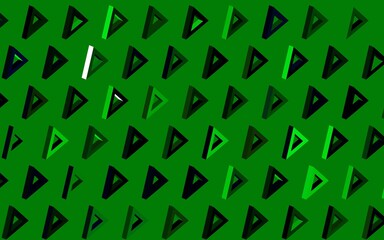 Dark Green vector background with triangles.