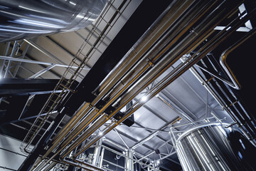 Craft beer brewing equipment in privat brewery