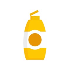 Used shampoo bottle icon flat isolated vector