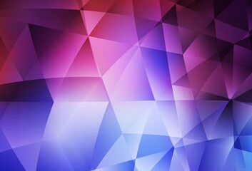 Light Blue, Red vector polygonal background.