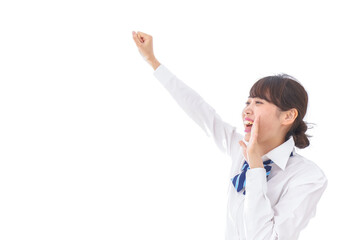 叫ぶ学生