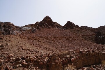 Hiking in the wadi Shahamon, South Israel