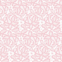 floral lace pattern with large decorative flowers - obrazy, fototapety, plakaty