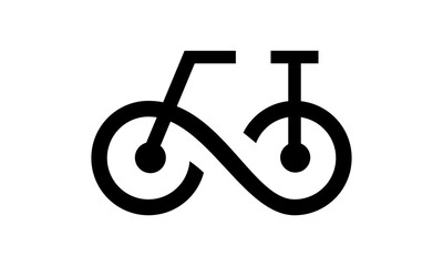lineart bicycle logo vector