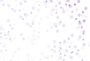 Light Purple vector background with polygonal style with circles.