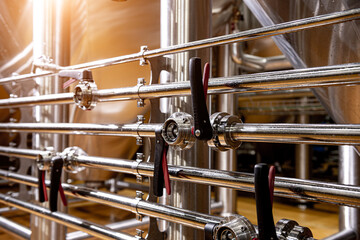 Craft beer brewing equipment in privat brewery