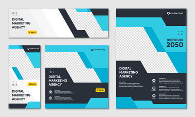 modern creative corporate brochure design background template and social media post banner instagram story vector illustration
