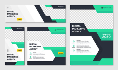 modern creative corporate brochure design background template and social media post banner instagram story vector illustration