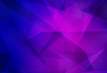 Obraz premium Dark Purple, Pink vector template with crystals, triangles.