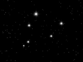 Libra constellation, or constellation of stars A constellation shaped like a rhombus. Illustration created from a tablet in the concept of 12 zodiac signs.