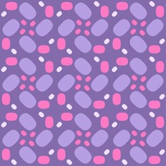 Rounded abstract seamless pattern - accent for any surfaces.