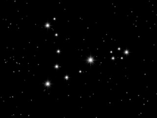 Fish constellation Pisces constellation It's a rare constellation. and it is mentioned among astronomers. Illustration created from a tablet in the concept of 12 zodiac signs.