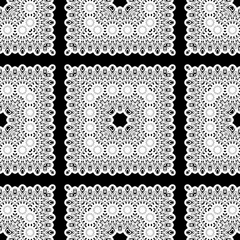Design seamless decorative lacy pattern - 444548983
