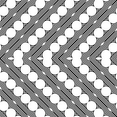 Design seamless monochrome zigzag pattern - 444549119