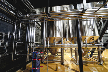 Craft beer brewing equipment in privat brewery