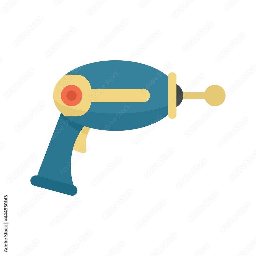 Poster Toy blaster icon flat isolated vector