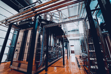 Craft beer brewing equipment in privat brewery