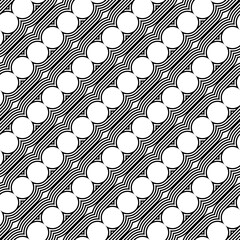 Design seamless monochrome stripy pattern - 444550129