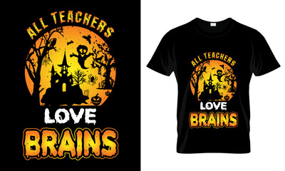 All Teachers Halloween T-shirts Design