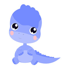 Cute cartoon baby dinosaur cub