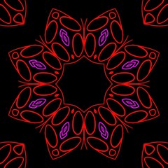 Graphical pattern illustration design made with the help of graphics.