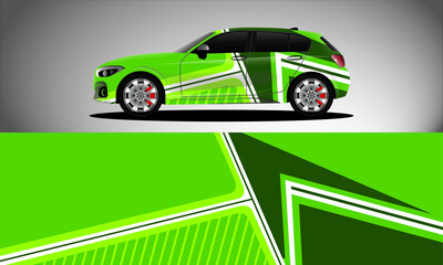 Car sticker or car wrap with natural natural concept with abstract line concept and initial A, can be installed on all