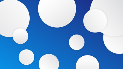 Dark modern blue and white abstract contrast circle background. Vector illustration design for presentation, banner, cover, web, flyer, card, poster, wallpaper, texture, slide, magazine, and ppt.