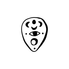 Fototapeta premium Doodle element for magic, Halloween. Hand-drawn image for various designs. fortune board pointer